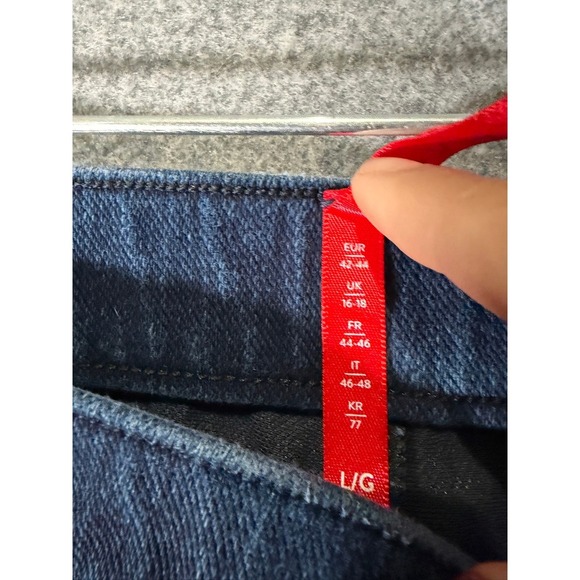 SPANX Jeans Women Large Denim Blue Stretch Slim Fit Skinny Modern comfort - Picture 3 of 8